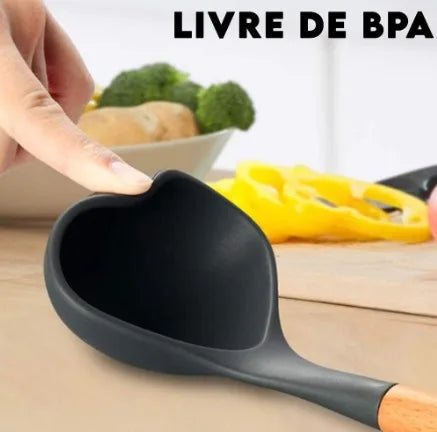 Kit com 12 Utensílios de Cozinha em Silicone-Tida