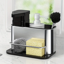 Kit 3 em 1 Aço Inox com Dispenser -Tida