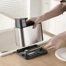 Kit 3 em 1 Aço Inox com Dispenser -Tida