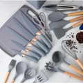 kit de Utensílios de Cozinha 19 Peças com Tábua - Tida