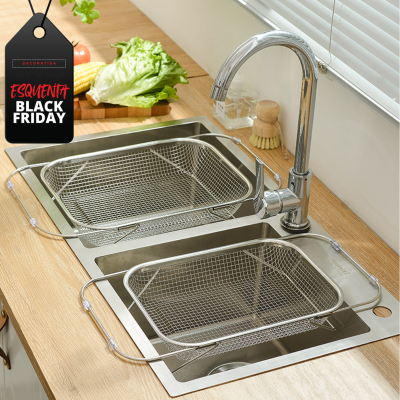 Escorredor Flex Aço Inox - Tida  (COMPRE 1, LEVE 2 COM PREÇO PROMOCIONAL)
